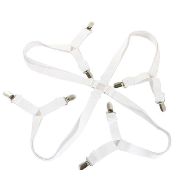 Lakanan kiinnityksen liukuestesolki, kolmiolakanan kiinnitysklipsi, säädettävä lakanan klipsi, lakanan solki, lakanan kiinnityslaite White adhesive tape