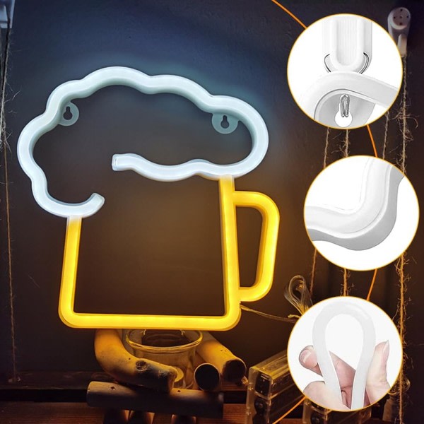 TG Baarikoriste LED-neonvalo, Olut Neonkyltti, Seinä Neonkoriste, f