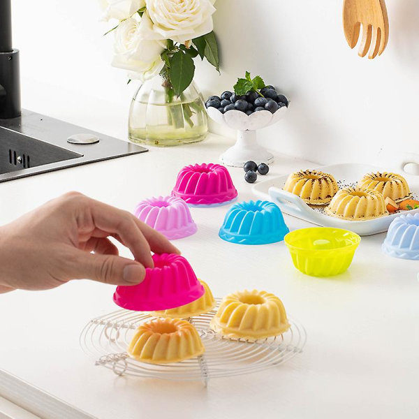 BOTAO Muotti, Mini Pumppu Silikoninen Cupcake-leivonta Muotit Tarttumattomat Muotit Muotti (12 kpl)