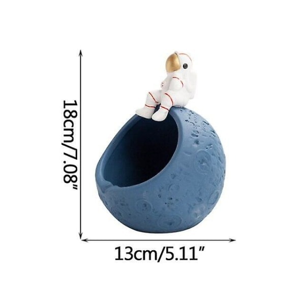 Nordisk stil förvaringsbehållare astronaut keramiska ornament (orange)