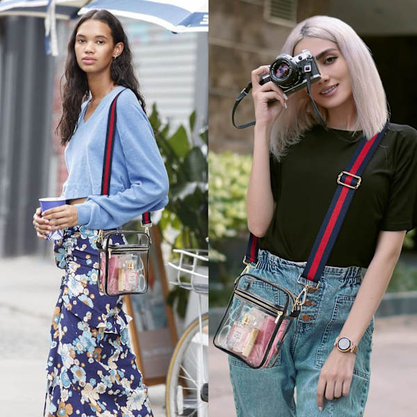 Clear Crossbody Bag Approved, Adjustable Shoulder Strap Color1