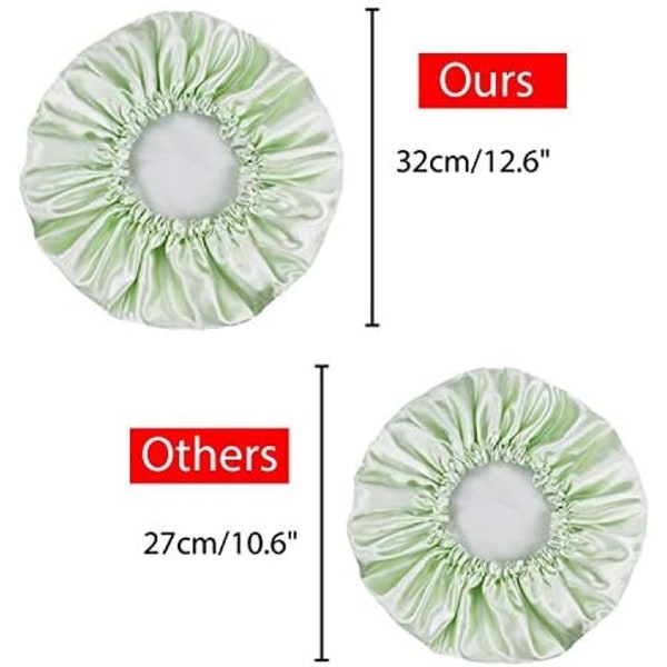 32 cm store dusjhetter, 2 gjenbrukbare dusjhetter for kvinner, elegant