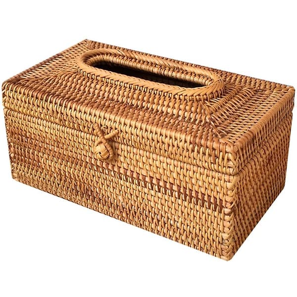 Papirkurv Rotting Tissue Box Elegant Boligindretning Håndlavet Skrivebords Tissue Container Serviet Stor_yux