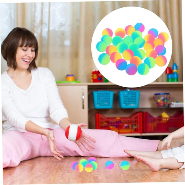 30 st Frostade Elastiska Bollar Små Plastbollar Klämbollar Barnleksaker Studsbollar Barnleksaker Studsleksaker Barnleksaker—yux