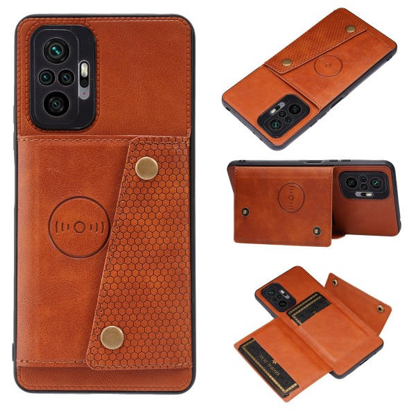 TG-kotelo korttitaskulla - Xiaomi Redmi Note 10 Pro Tumman sininen