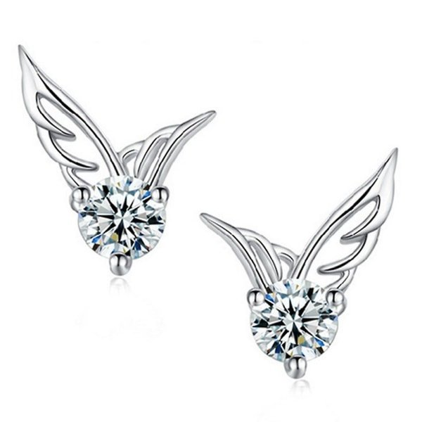 Änglavingar Smycken Present Lady Girls Rhinestone Örhängen