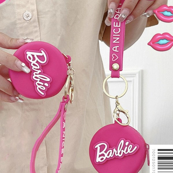 1 kpl Barbie Pinkki Kolikkopussi Avaimenperä Kuulokkeiden Kotelo Ba