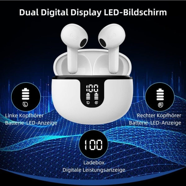 Bluetooth-kuulokkeet, langattomat Bluetooth 5.2 HiFi-stereokuulokkeet