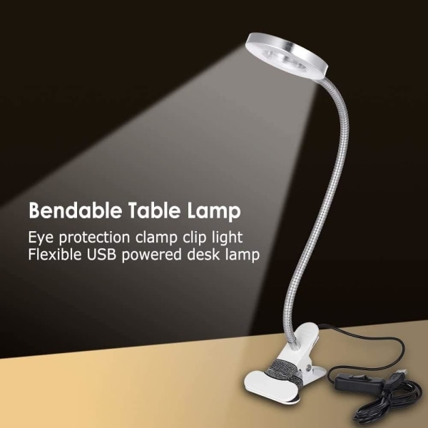 Galaxy Kontorlampe Øyesikkerhetslampe, Leselampe, Fleksibel LED-lampe for vippeextensions