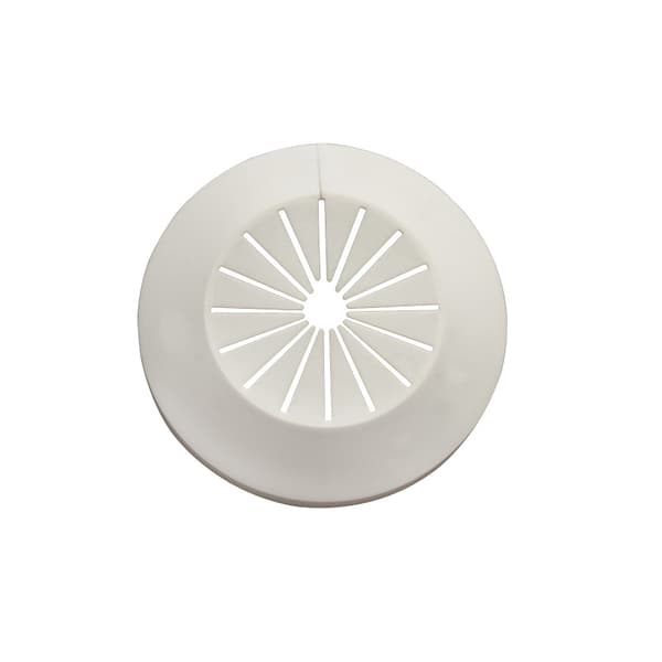 Rörskydd Dekoration, 30mm-55mm PP Plast Rosett Vattenrör Avloppsledning Skydd Vit 2st_yux
