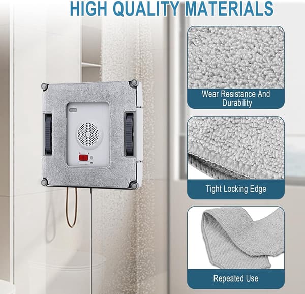 6 stk. - Mikrofiberklude - Udskiftningsmoppeklude - Egnet til Ecovacs Winbot W1 / W1 Pro / W2 / W2 Omni - Moppeklude
