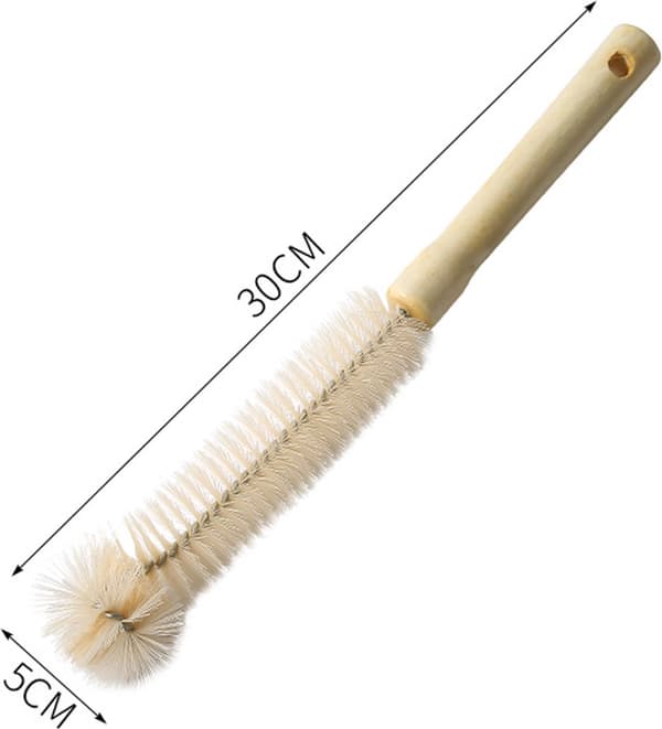 Ekologinen pullonpesuharja - Pullonpesuharja - Tutipullon puhdistusharja - Pullonpesuharjasetti - Harja pulloille - Pullojen puhdistus - Lasiharja