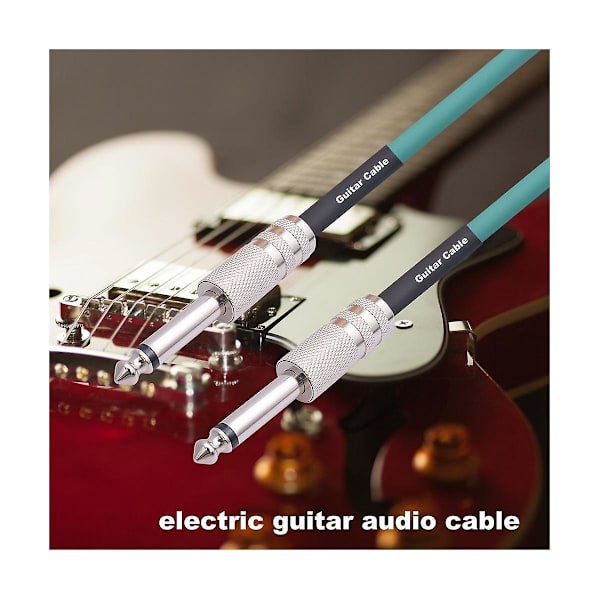 XJ-Gitarr Instrumentkabel Elgitarrsladd 6,35mm Mono Plugg Anslutningskabel För Gitarr Bas Trumma Au_yux