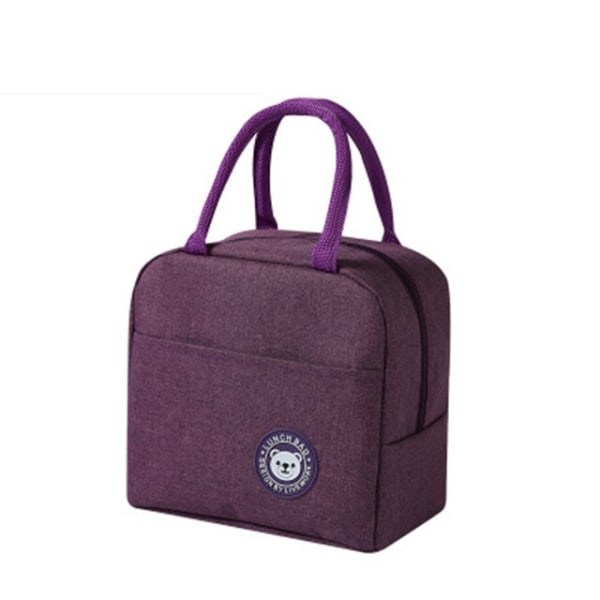 1. kylmälaukku, vedenpitävä nylon, kannettava vetoketju, violetti