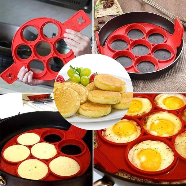 Galaxy Silikonpannekakesformer, non-stick form for pannekaker, panner, non-stick 7 hull
