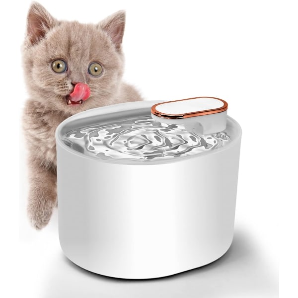 Kattvattenfontän, 3L Kattvattenfontän Kattfontän Vattenkopp Djurvattenfontän, Vit vit