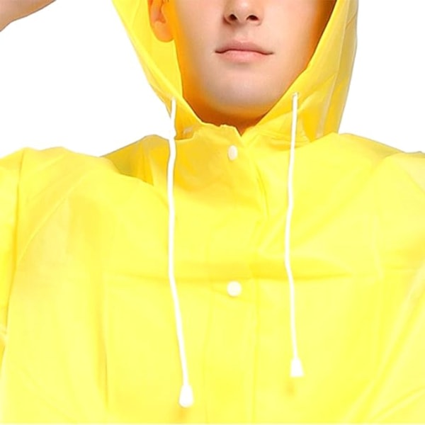 Regnjacka mode unisex regnjacka för vuxna (gul, M)