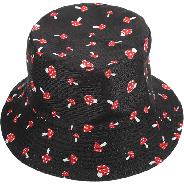 Galaxy svart Mushroom Bucket Hat Sommar Fiske Hat Packable Travel Beach Isherman Cap för Kvinnor Tonåring Flickor Vuxen（stil 2）