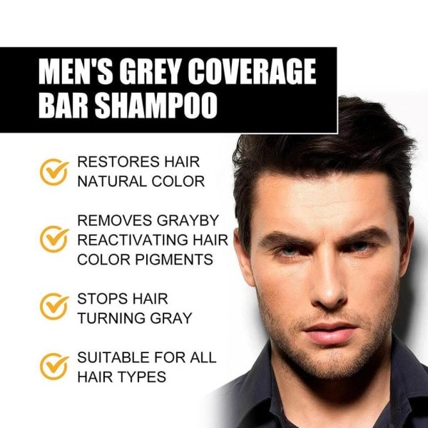 TG 3 stk Hår Mørknings Shampoo Bar Sæbe Anti-Skæl Dyb Smuk Sort Rensende Næring