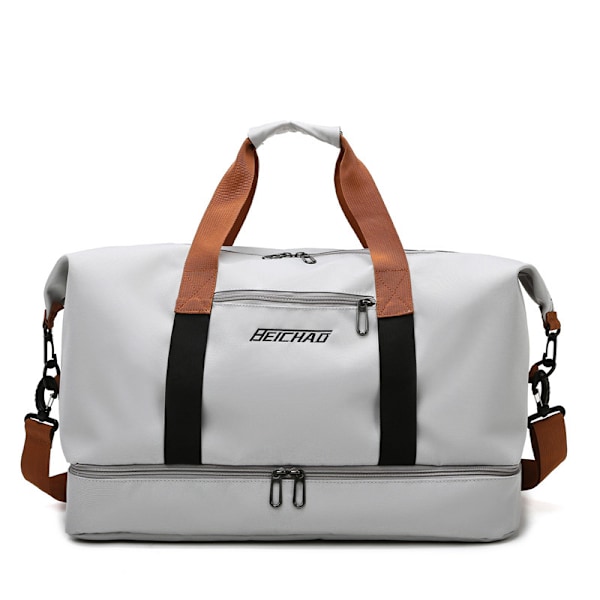 Stor Duffelbag, Lett Treningsbag for Reise Grå Grey