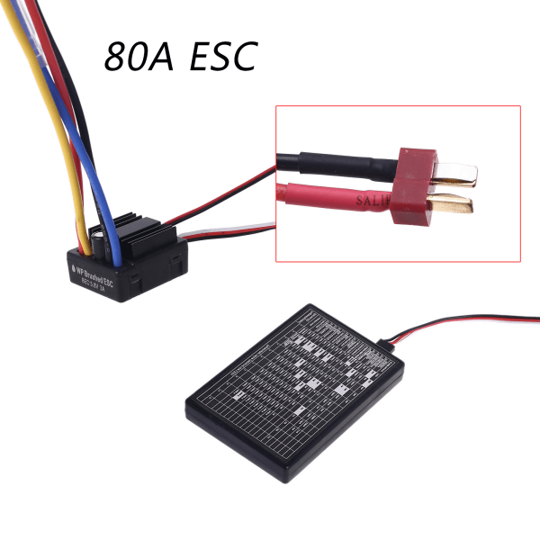 Vandtæt ESC 1:10 1/8 WP 80A Crawler Børstet Hastighedskontrol med Programmering