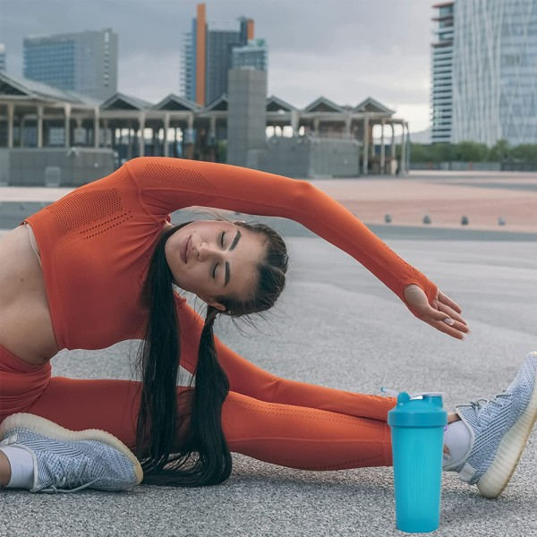 TG Stor kapacitet shaker cup milkshake proteinpulver fitness blå