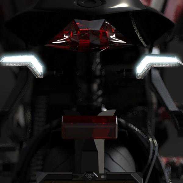 Højeffektive Blinklys 2 stk 12V Motorcykel Blinklys Indikatorlampe 12V Motorcykel Gul Ravfarvet Lampe Rød