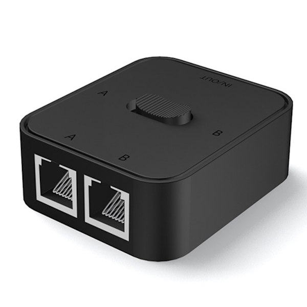Manuaalinen verkkokytkentä 2 sisään 1 ulos/1 sisään 2 ulos RJ45 verkkokytkentä vapaasti 0.06 White