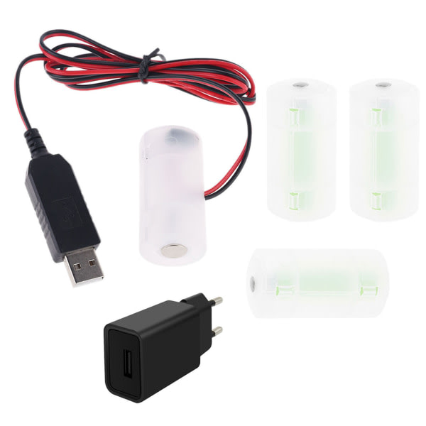 Batterieliminator USB-strøm Byt 1,5V 4,5V 6V batteri til radio Elektrisk legetøjsur LED-lys lommeregner 6V