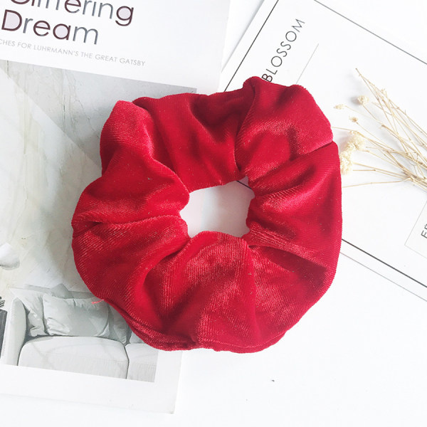 Sametti Scrunchie Elastisen Hiustarrat Enväriset Trendikkäät Bandanat Hevosenhäntäpidikkeet Hiustarrat Hiusasusteet