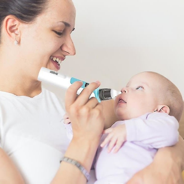 Baby elektrisk nässug for att rensa nästäppa och snodd (farge: blå)