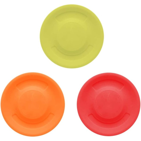 Galaxy Mini Frisbee, 3 stk Frisbee Silikon Lomme Frisbee Euler Gravity Disc for voksne hunder
