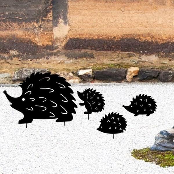 Utomhus metall trädgårdsdekoration, Igelkott Trädgårdsdekoration Metall