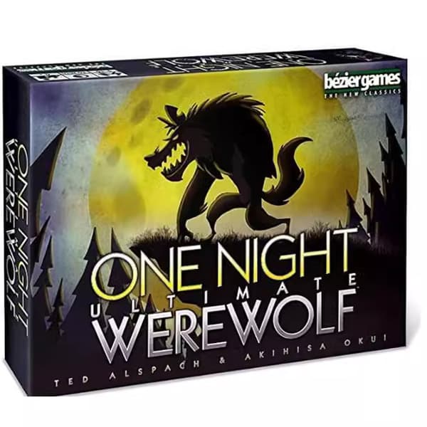 Engelsk versjon av brettspillet One Night Ultimate Werewolf Werewolf head