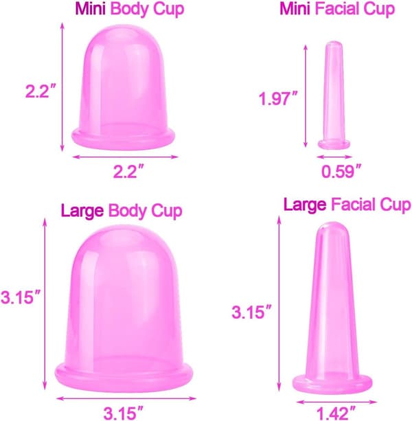 Cellulite Kopper - Cupping mod Cellulite - Premium Kvalitets Cupping Sæt (7 Dele) - Cupping Kopper - Hele Kroppen - Cupping Kopper Massage