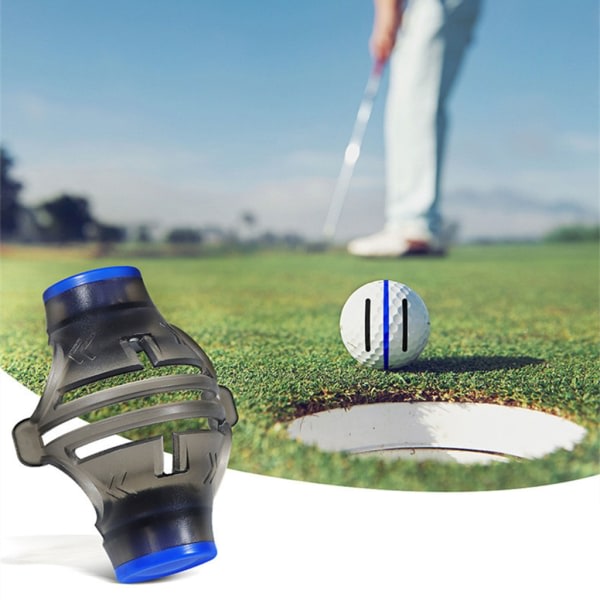 Golfbollslinjemarkør ritverktøy og markeringsspennor Sett Mallinriktning Putting Markeringsliner 360-graders rotasjonsverktøy Royal Blue