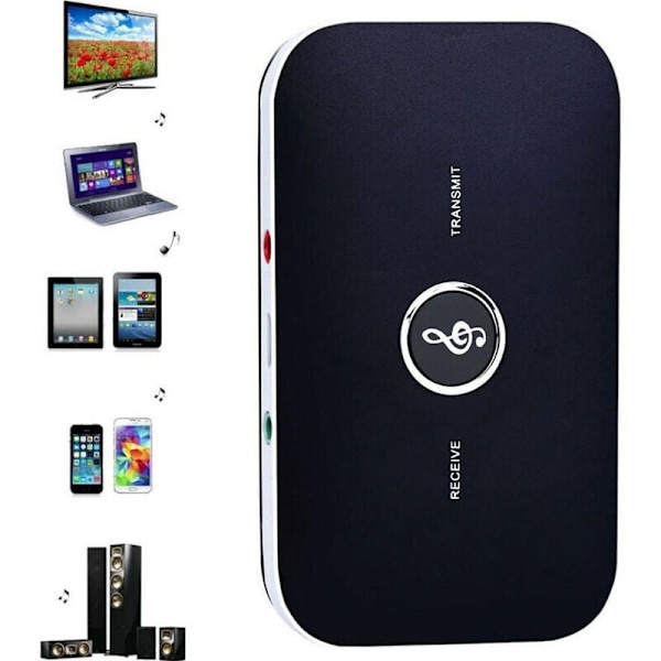 Rt-B6 2-i-1 Bluetooth Transmitter og Receiver Trådløs Lydadapter med 3,5 mm Audio HiFi Audio til Smartphone-TV-PC..DEBUNS