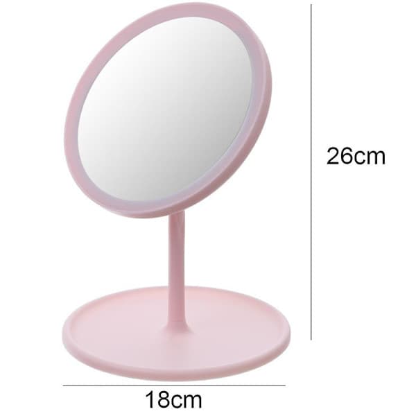 Makeup Mirror, Makeup Mirror, Mirror with Light, Rechargeable Makeup Mirror with Light Oval (600ml) Charging Trichromatic Light -RY