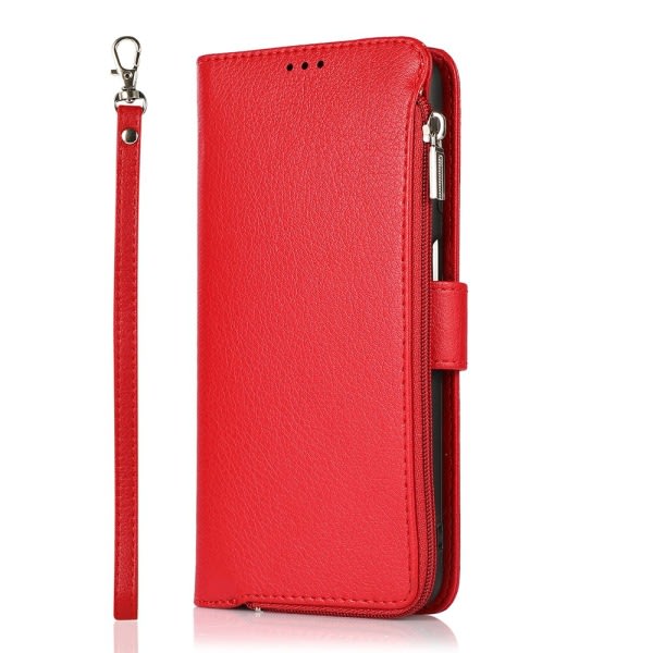TG Samsung Galaxy A12 - Välgjort & Praktiskt Plånboksfodral Röd