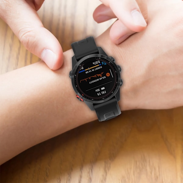 26 mm silikoniranneke Garmin fenix 7X 7 7S 6X 6 Pro 6S 5 5X Plus älykellolle, ranneke Garmin Descent mk2i mk3 51:lle 7 Garmin Quatix7 pro