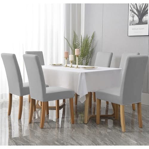 2-pack - Stolsöverdrag / Stolsöverdrag - Sammet gray_yux gray 370