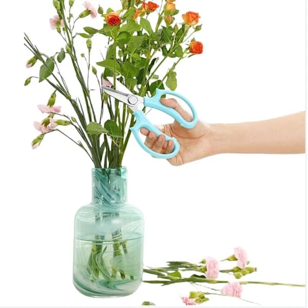 Blomstersaks i rustfrit stål præcisionsbeskærersaks til blomsterhandlere og haveentusiaster blå 23 cm Blue