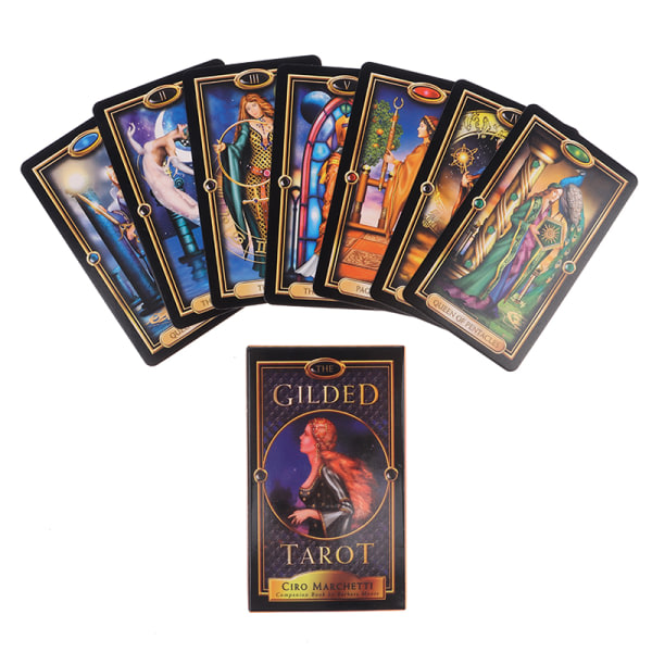 The Gilded Tarot Kortstokk Spill Leke Divinasjon Orakel Veiledning