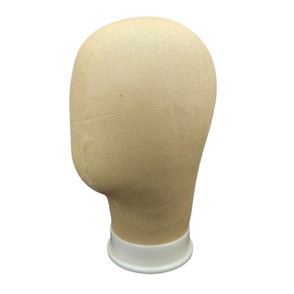TG Canvas Block Head Manequin Head för att göra peruker Hattar Styling Khaki 56cm