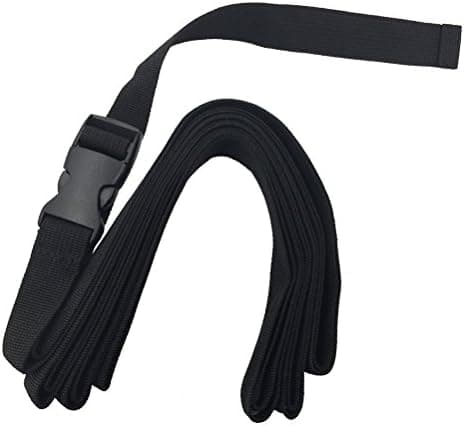2-pak 4 meter nylonstropper, universalstropper med hurtigudløserspænde, sort 4 meter, sort 4 meter, sort 4 meter