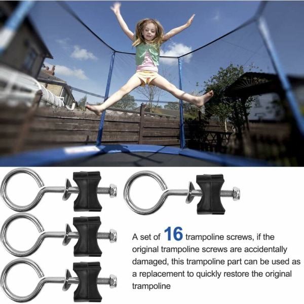 Tilbehørsskruer til trampolin, galvaniserede ståltrådsskruer til fastgørelse af trampolin