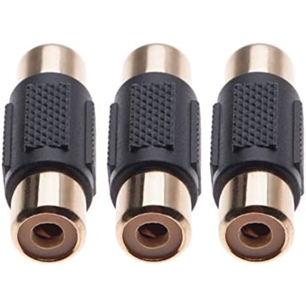 TG (3-pakk) RCA-sovitin Keple Extension Cable Jack Converter F:ltä