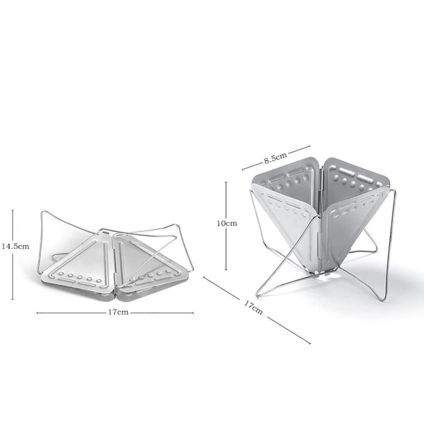 Kaffedripperfilter, Genanvendeligt Kaffe Dripperfilter i Rustfrit Stål Foldbart til Udendørs Picnic Camping Vandreture
