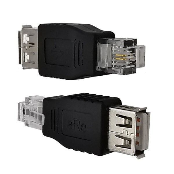USB Han RJ11 4-polet Netværksadapter Omdannelse Telefonjack Af 6p2c-kontakt