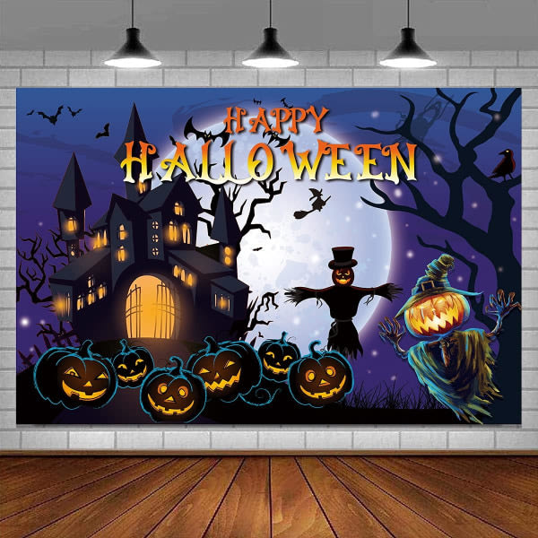 2 kpl Halloween-koristeet Kauhu Banner Valokuva Tausta - 150x100cm